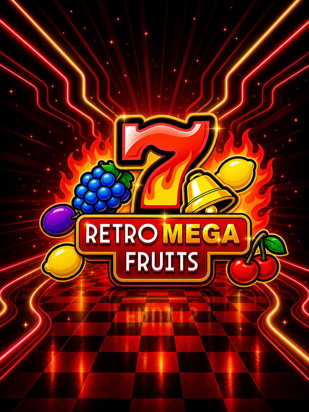Retro Mega Fruits editorial illustration for Retro Mega Fruits, read like a regular player