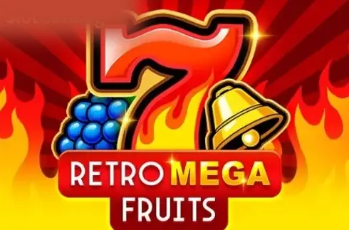 Real Retro Mega Fruits gameplay frame 3 showing the 5x4 reel screen